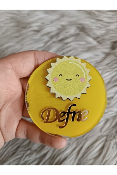 Doğrukan Hediyelik 10 adet güneş figürlü pleksi yenidoğan doğum günü magnet h...