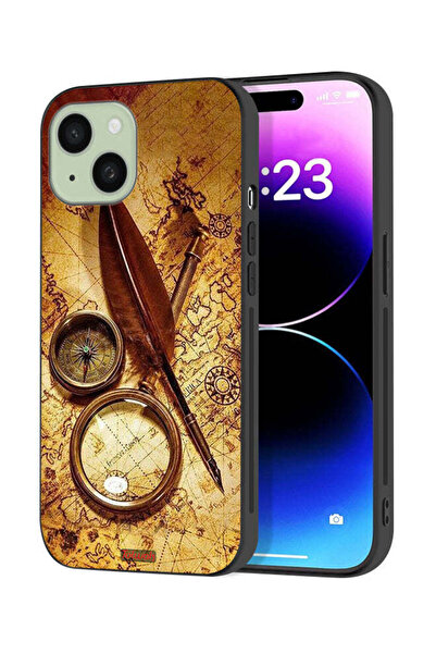 Tolwak غطاء حماية لجهاز Apple iPhone 15 Plus بتصميم بوصلة عتيقة