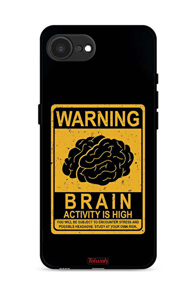 Tolwak غطاء حماية لجهاز Apple iPhone 16e تحذير من نشاط الدماغ المرتفع