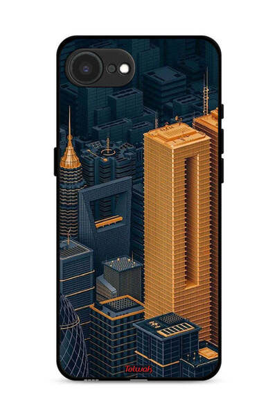 Tolwak غطاء حماية لجهاز Apple iPhone 16e برسومات مباني فنية