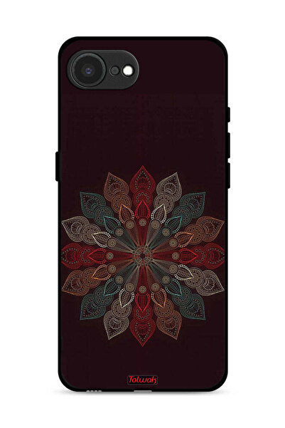Tolwak غطاء حماية لجهاز Apple iPhone 16e بتصميم زهرة ماندالا