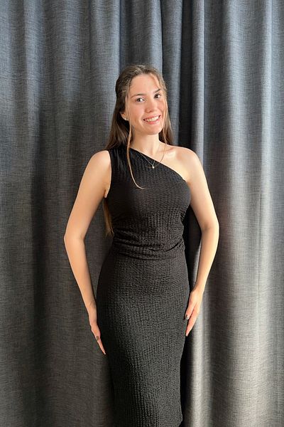 Sorridi Single Shoulder Skirt Seersucker 2 Piece Set