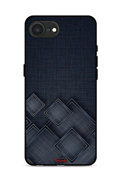 Tolwak غطاء حماية لجهاز Apple iPhone 16e بنمط مربعات على القماش