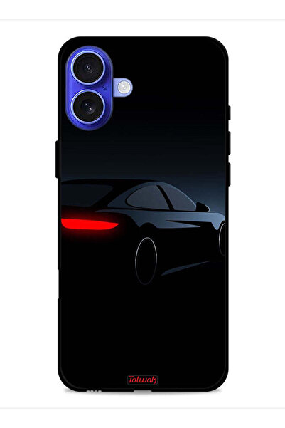 Tolwak غطاء حماية لجهاز Apple iPhone 16 Plus - سيارة داكنة