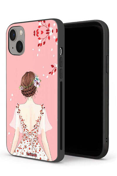 Tolwak جراب حماية لجهاز Apple iPhone 13 mini بتصميم فتاة واقفة