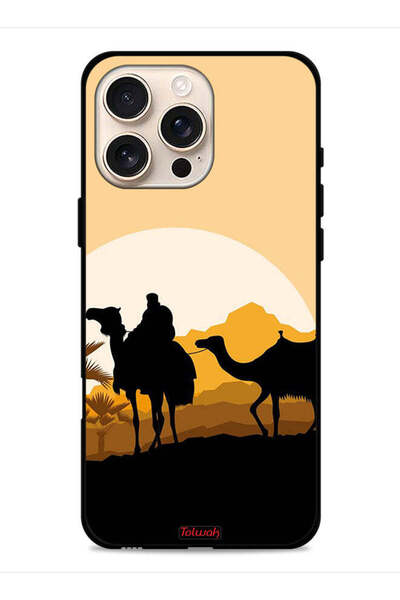 Tolwak غطاء حماية لجهاز أبل آيفون 16 برو ماكس برسومات جمال في الصحراء