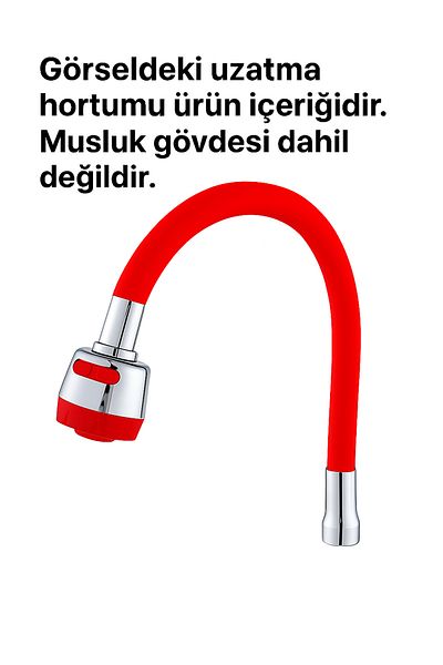 DESIPHON 2-Function Kubar Faucet Head with Red Silicone – Moving Head, Water Saving and Comfort