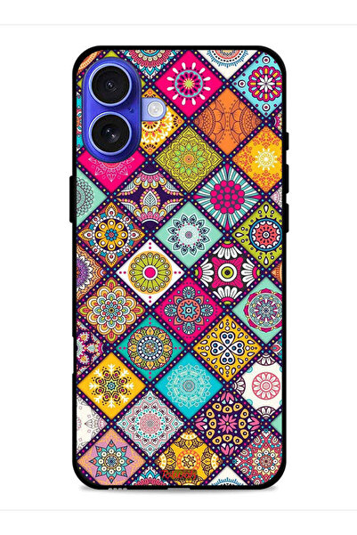 Tolwak غطاء حماية لجهاز آيفون 16 من آبل بنمط مربعات ماندالا