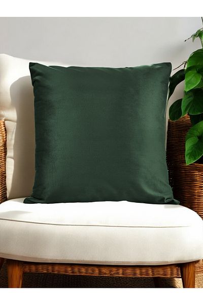 ASDİVA Malcolm Emerald Velvet Soft Fabric Decorative Throw Pillow Case 40X40