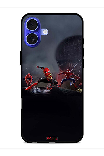 Tolwak غطاء حماية لجهاز Apple iPhone 16 Plus بتصميم ثلاثة عناكب