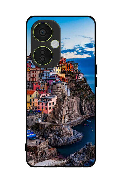 Covernex غطاء حماية لهاتف OnePlus Nord CE 3 Lite - منازل ملونة على البحر