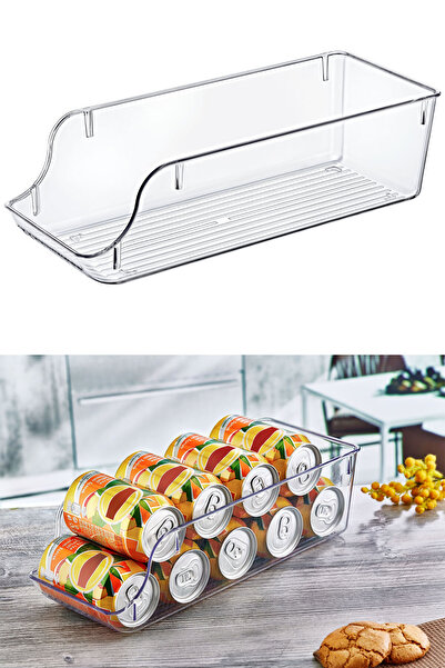 SİHİRLİ AYAKLAR Clear Multi-Purpose Beverage, Refrigerator & Cabinet Organizer 350X150X100 mm Bpa Free