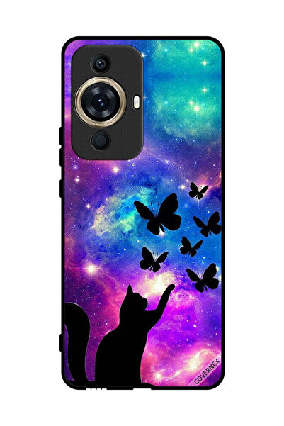 Covernex غطاء حماية لهاتف هواوي نوفا 11 برو - قطة وفراشات