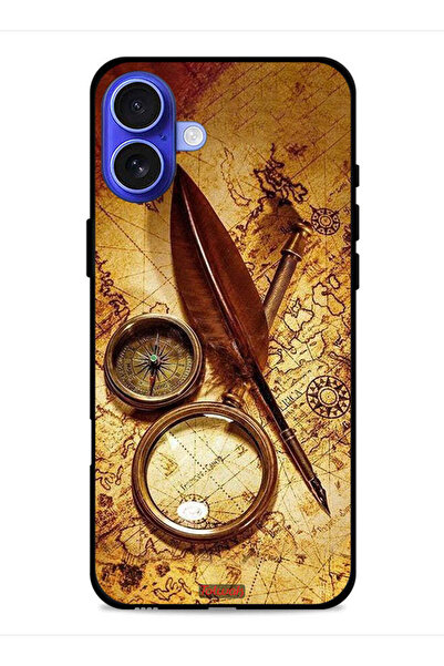 Tolwak غطاء حماية لجهاز آيفون 16 من آبل بتصميم بوصلة عتيقة