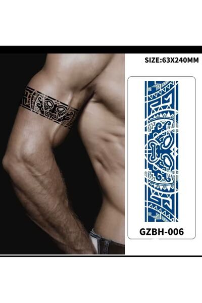 Arescollection YARI KALICI ( MİN 15 GÜN MAX 1 AY) tribal FİGÜRLÜ TATTOO DÖVME