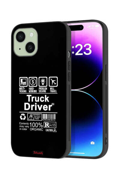 Tolwak غطاء حماية لجهاز Apple iPhone 15 Plus، ملصق سائق شاحنة