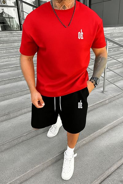 Gutsy Men's Bottom Top Set T-Shirt Shorts Dk Printed