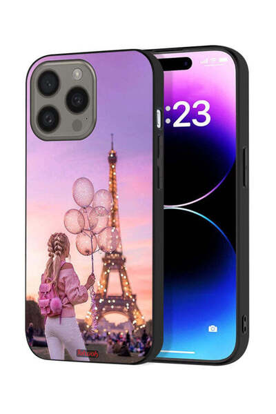 Tolwak غطاء حماية لهاتف Apple iPhone 15 Pro Max، فتاة تحمل بالونات