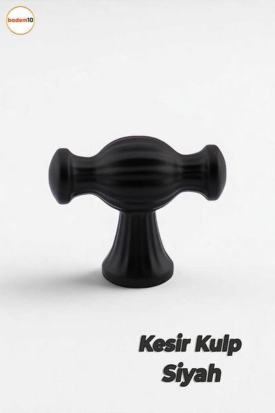 Badem10 Kesir Buton de mâner din metal negru pentru mobilier Sertar Mâner dulap de bucătărie Mâner dulap Mânere moderne pentru capac