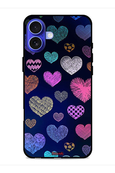 Tolwak غطاء حماية لجهاز Apple iPhone 16 بنقشة قلوب داجا