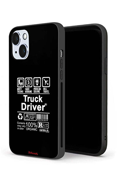 Tolwak جراب حماية لجهاز Apple iPhone 14 Plus، ملصق سائق شاحنة