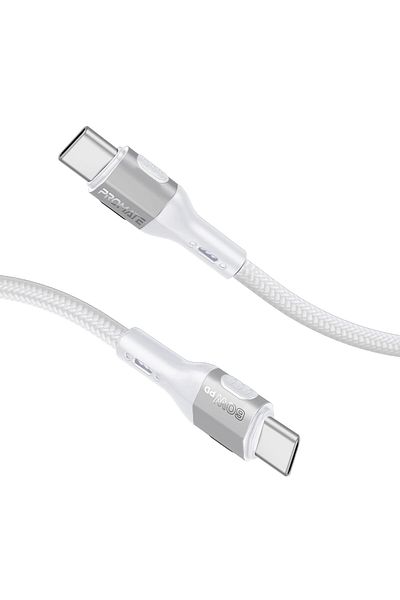 Promate Powerful USB-C to Lightning Cable, 27W Fast Charging and Data Transfer, Super Slim Connector