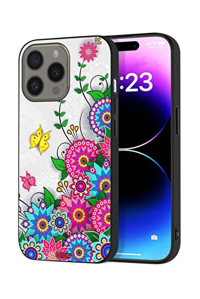 Tolwak غطاء حماية لجهاز آيفون 15 برو من آبل، زهور ماندالا