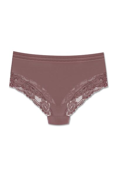 ZENA UNDERWEAR Tulle and Lace Detailed Elastic High Waist Plus Size Women's Panties