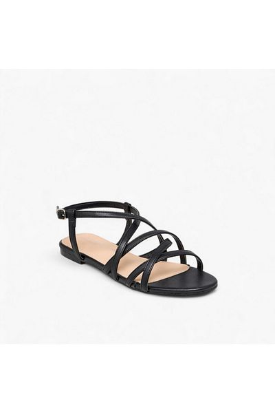 Flora Bella by Shoexpress Flora Bella Solid Criss Cross Sandals with Buckle Closure