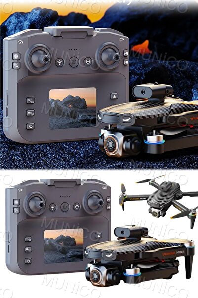 Munico Max Ekran Kontrollü Drone 8K HD Kamera Fanlı Motor Engel Kaçınma Katlanabilir Rc Video Kayıt Drone