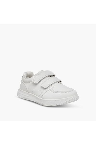 LBL by Shoexpress Panelled School Shoes with Hook and Loop Closure