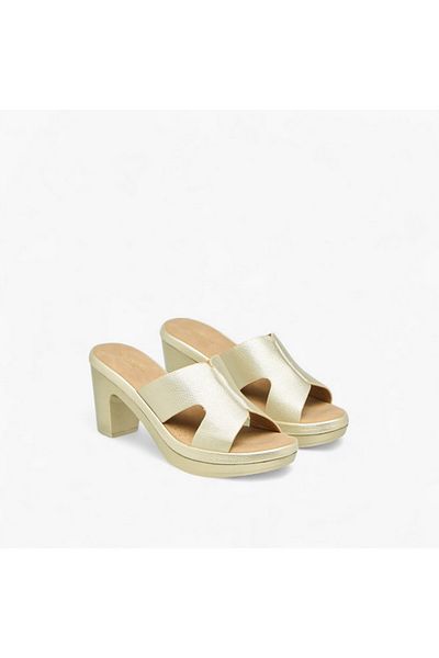 Flora Bella by Shoexpress Flora Bella Cut-Out Detail Slip-On Sandals with Block Heels