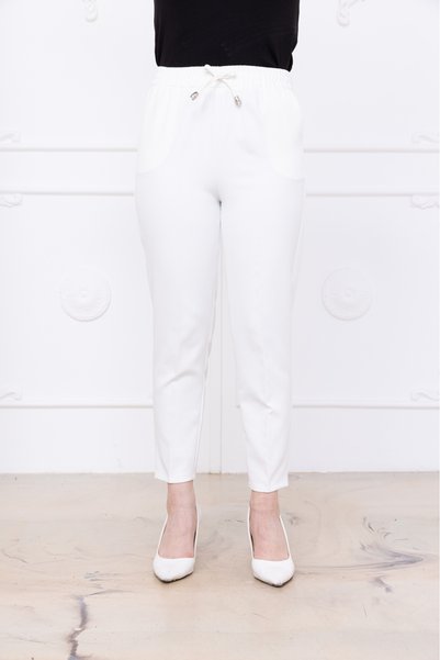MyRia Women's Narrow Leg Elastic Waist Trousers