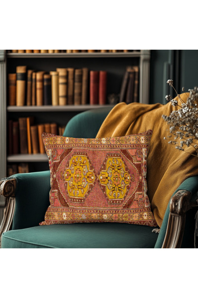 TURKISHRUG KINGDOM وسادة على شكل كليم – نسيج ناعم