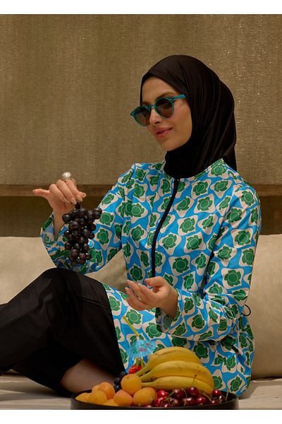 HOUSE OF MODEST Hijab Swimsuit Retro Blue