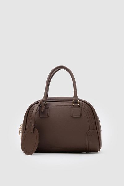 Shule Bags Geantă de mână și crossbody ovală Curve maro