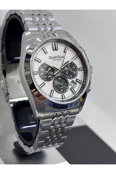 Quantum 100% Steel Adrenaline Special Series Men's Watch with Sapphire Glass Calendar 100 Atm 41 mm
