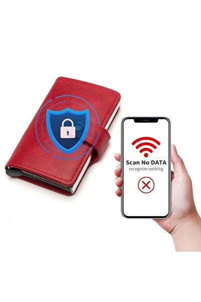 iUni P2 RFID Wallet, 10 cards, Grena Red