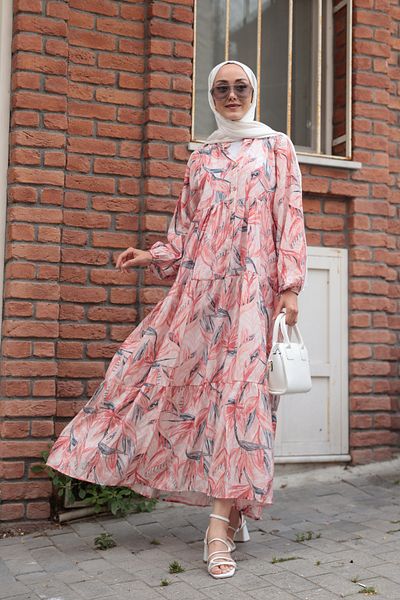 LOCCO Rochie de damă cu model de rândunică Tile