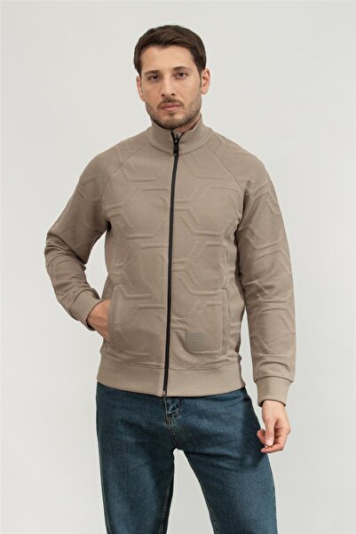 BOSS Erkek Fermuarlı Sweatshirt