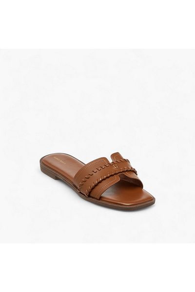 Flora Bella by Shoexpress Flora Bella Braid Detail Slip-On Flat Sandals