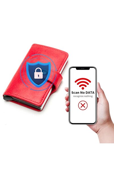 iUni P2 RFID Wallet, 10 cards, Red