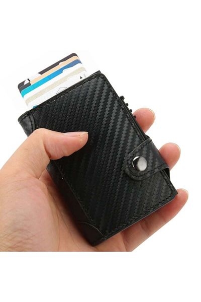 iUni P4 RFID Wallet, 10 cards, Carbon Print