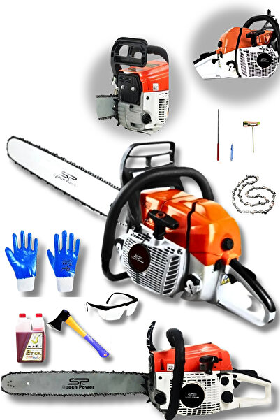 Spech Power Çift Egzozlu 2.1 Hp 52 Cc Benzinli Zincirli Odun ağaç Kesme Bıçkı...