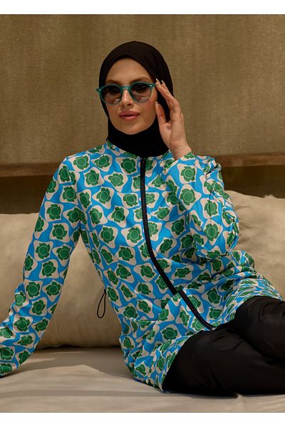HOUSE OF MODEST Hijab Swimsuit Retro Blue