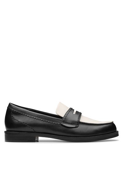 CLARKS Women's Moccasins black CLARKS-26181270 316 BLACK COMBI LEA