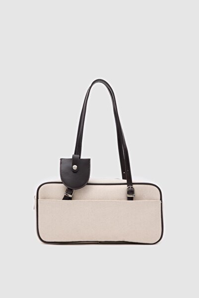 Shule Bags حقيبة سوليا مستطيلة الشكل باللون البني مع زخرفة كريمية