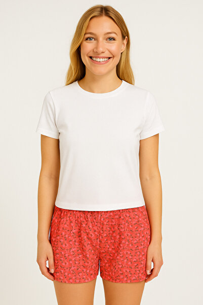 İpek Tekstil Viscose Fabric Women's Shorts