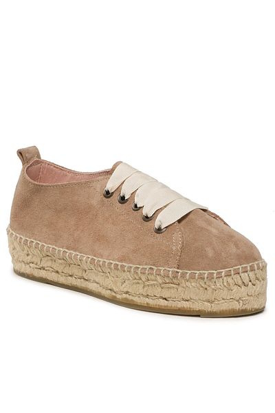 Manebi Women's Espadrilles beige MANEBI-LACE-UP ESPADRILLES W 1.9 E0 W 1.9 VINTAGE TAUPE