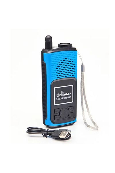 FİAPFO Difuzor Bluetooth Multifuncțional Solar cu Radio FM, Flashlight, USB - Bleu